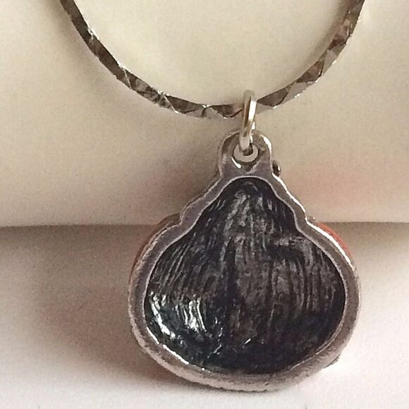 Ladybug Necklace Charm Pendant Red Enamel Crystal Silver Plated Insect 20" Chain - Picture 5 of 12